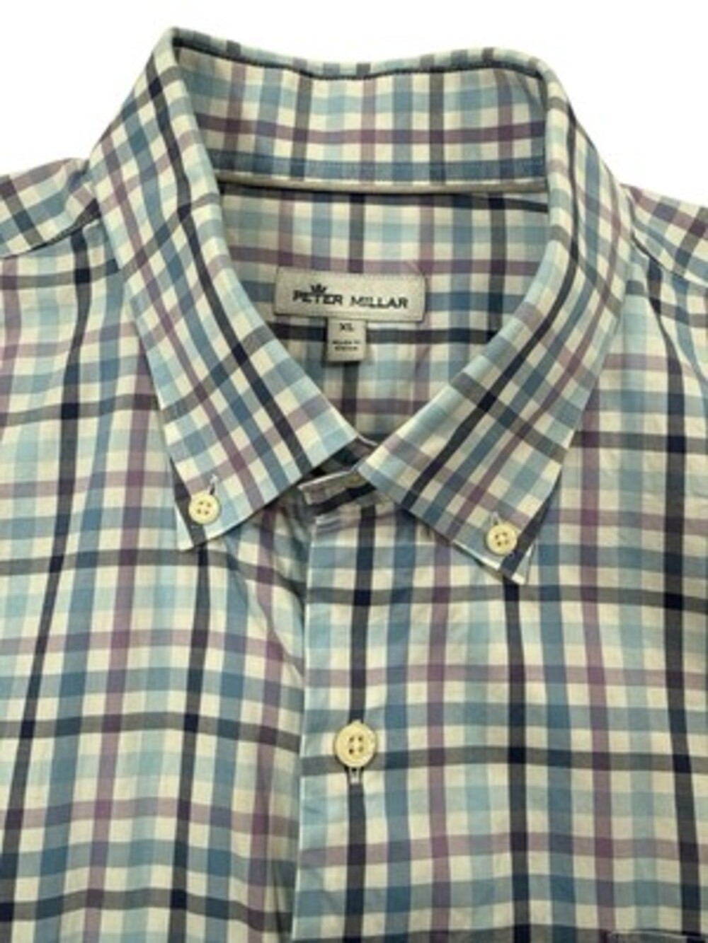 Peter Millar White Chambly Crown Lite Cotton-Stretch Sport Shirt Button Down XL